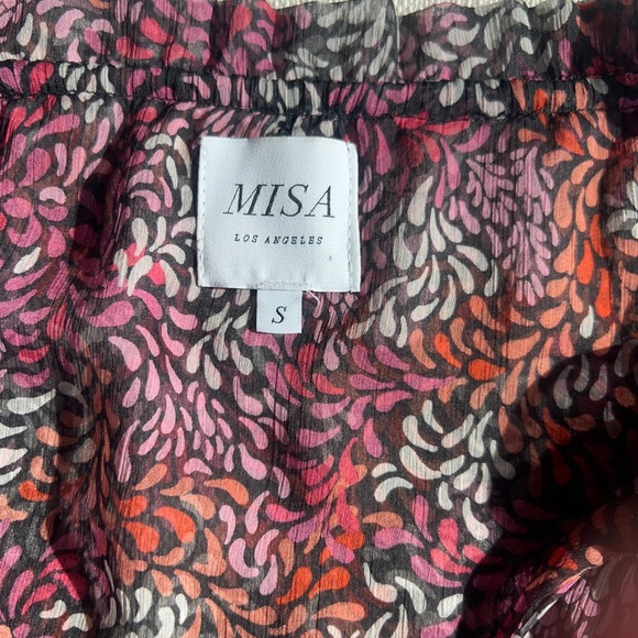 MISA Women's Red Siena Long Sleeve Autumn Leave Top Size small - Picture 3 of 6